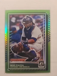 2025 Donruss Optic Mike Piazza #48 Green Prizm 109/149 Los Angeles Dodgers - Picture 1 of 2
