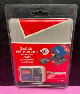 SanDisk microSDHC 8GB Class 4 - MicroSDHC Card - Retail - SDSDQR-8192 - Picture 1 of 2