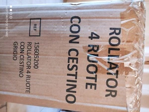 Rollator - Carrello 4 ruote con cestino - Grigio15605200 - - Foto 1 di 2