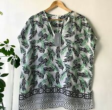 CR LOVE ️​ SZ M (12) TRENERY BY COUNTRY ROAD SILK FERN PRINT TOP