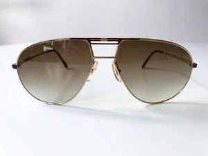 Vintage Argenta 448 Oro Marrone Occhiali da Sole 80s Uomo XL No Jaguar N. - Foto 1 di 10