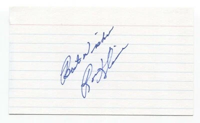 Tarjeta índice firmada por Ron Kline 3x5 de béisbol autografiada firma piratas Foto 1 de 2