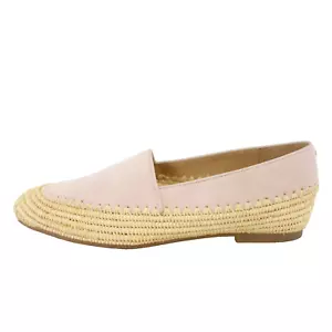 Zapatos de mujer MICHAEL KORS bailarinas rosa rafia cuero gamuza UE 42,5 - Imagen 1 de 13