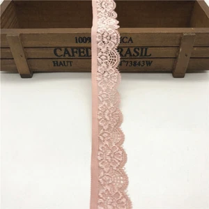 5 Yards 1'' Elastic Band Lace Flower Stretchy Trim Ribbon Underwear Sewing Edge  - Picture 1 of 40