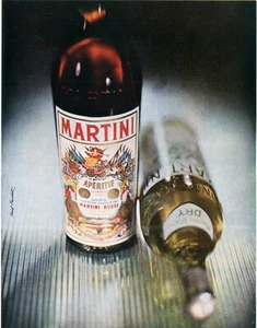 MARTINI-Bottiglia-APERITIVO-pubblicità vintage-1958-Francia - Imagen 1 de 1
