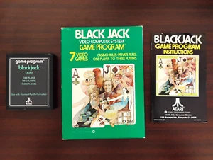 Black Jack Blackjack or Atari 2600 Complete In Box CIB Great Shape Tested - Picture 1 of 6