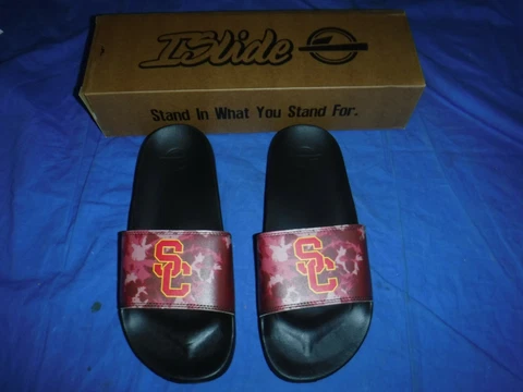 USC Trojans ISlide Primary Motto Slide Sandals - Black mens sz 5/6 womens 6/7 Cover