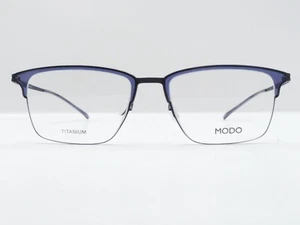 MODO MOD 4091 ECKIGE TITAN BRILLENFASSUNG SNAVY BLAU 55-19-145 NEU - Bild 1 von 6