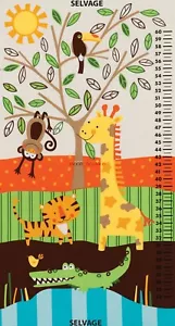 Panel de algodón para tabla de crecimiento de selva mono sol tigre jirafa - Imagen 1 de 1