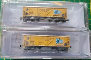 N BLUFORD SHOPS NSE 21-11 21-12 Standard Steel Co 2 Bay open hoppers w/loads - Picture 1 of 3