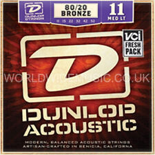 Dunlop Acoustic 80/20 Bronze Guitar Strings - Medium Light Gauge .011 - .052