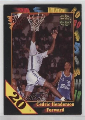 1992 Wild Card Collegiate 20 Stripe Cedric Henderson #87 - Image 1 of 2