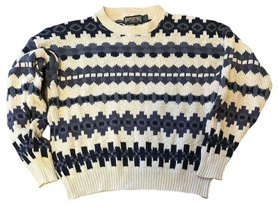 Suéter Vintage Años 70-80 American Eagle Outfitters Grande Rayas Geométricas EE. UU.  Foto 1 de 4