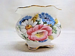 Vintage Aynsley England Floral Bone China Sugar Dish Hand Painted-Gold Edging - Picture 1 of 6