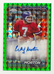 2024 Topps cromo - refractor verde automático/99 Craig Morton Denver Broncos Dallas - Imagen 1 de 2