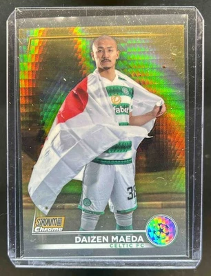 2022 Stadium Club Chrome UEFA Daizen Maeda Gold Prism Refractor #47/50 Celtic - Image 1 of 2