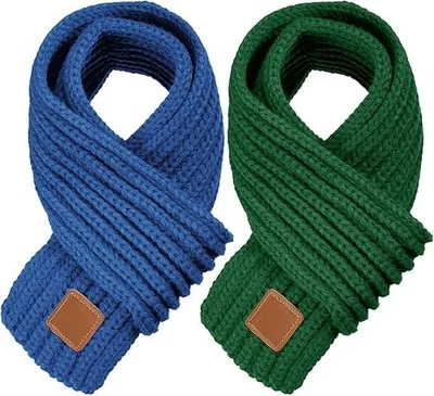 2 piezas Bufanda para niños, bufandas cuello suave, niñas niños pequeños, clima frío cuello guerra Foto 1 de 4