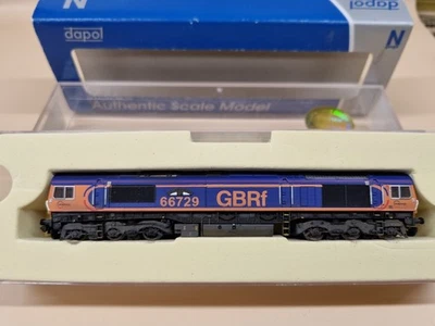 Dapol N Gauge FOOTBALLER Class 66 66729 'Derby County' GBRf ND-201D - DCC Fitted - Image 1 of 4