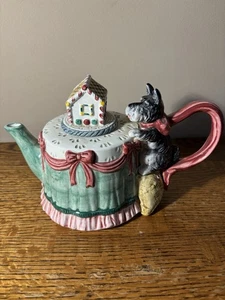 Tetera Omnibus Fitz & Floyd Scottie Dog 1993 de colección 28 oz - Imagen 1 de 11