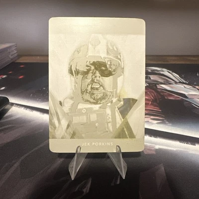 Placa de impresión amarilla 1/1 Topps Star Wars Masterwork Jek Porkins 2024 Foto 1 de 2