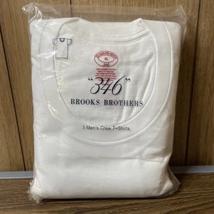 Brooks Brothers Shirts Herren XL weiß 3er Pack 100% Baumwolle Rundhals T-Shirt - Bild 1 von 5