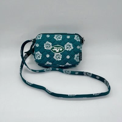 Cartera Bandolera Vera Bradley New York NY Jets Nueva Sin Etiquetas Pequeña Estadio RFID A3-2 Foto 1 de 4