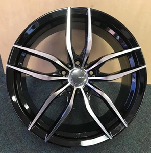 17" Velsen 533 Wheel 🌟 17X7.5 +38 5X114.3🌟C.B 73.1 Black Machned Rim✅Limited🔻 - Picture 1 of 9