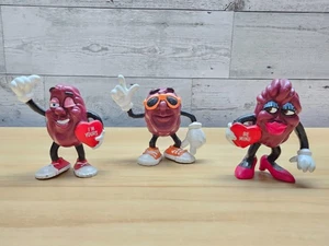 VTG LOT OF 3 CALIFORNIA RAISIN PVC FIGURES - 2 VALENTINE FIGURES - APPLAUSE - Picture 1 of 10