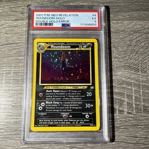 PS A 5 Houndoom Neo Revelation 8/64 DOUBLE HOLO ERROR - Picture 1 of 2