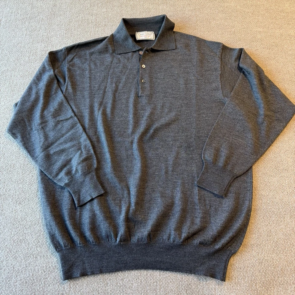 Vintage Gran Sasso Collared Mens Wool/Cashmere/Silk Blend Sweater Size L - Image 1 of 4