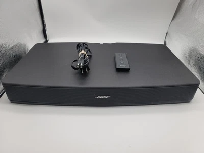 Sistema de som Bose Solo TV modelo 410376 preto com controle remoto e adaptador CA testado funciona - Imagem 1 de 4