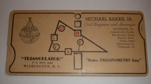 + Michael Baker Triangulator Slide Vintage macht Trigonometrie einfache Triangulation - Bild 1 von 3