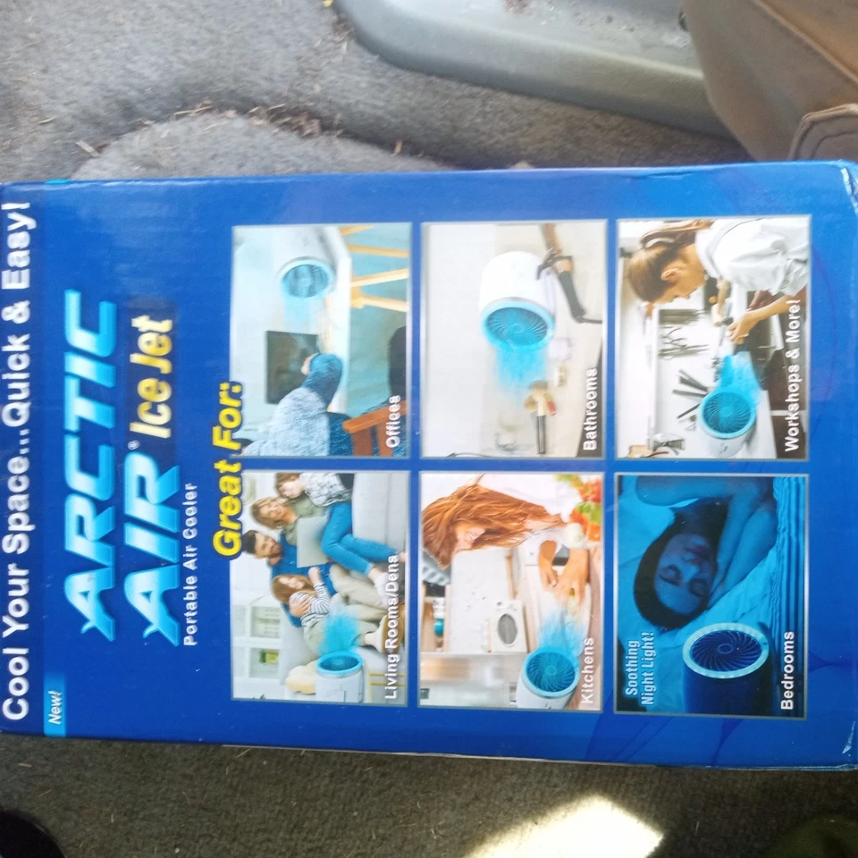 Enfriador portátil Arctic Air Ice Jet luz nocturna LED incorporada eficiencia energética Foto 1 de 4