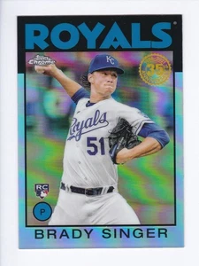 2021 Topps Chrome #86BC-25 BRADY SINGER RC Kansas City Royals 1986 BASEBALL - Picture 1 of 2