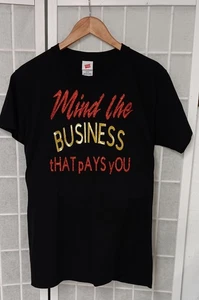 Handmade Vinyl Decal Graphic S-P Hanes T-Shirt multi color letters 100% Cotton - Picture 1 of 2