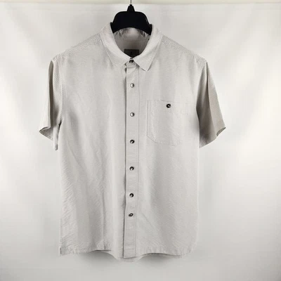 Royal Robbins Shirt Mens Large Gray Cream Mojave Pucker Dry S/S Button Up 71201 - Image 1 of 4