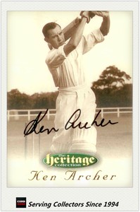 1996 Futera Cricket Heritage Collection Signature Card NO21 K.Archer