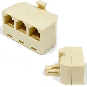 3x złącze RJ-11 telefon adapter złącze modułowy kabel gniazdo western - Zdjęcie 1 z 9