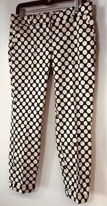 J.Crew NWT Size 4 Cafe Capri Navy  Off White Polka Dot Pants 76958 Bin-N - Picture 1 of 4