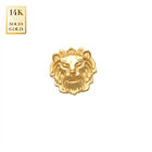 14K REAL Solid Gold Lion Ear Cartilage Stud Earring Piercing 18 Gauge