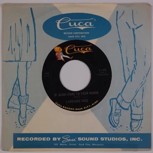 LORRAINE RICE: If Jesus Came US CUCA Scarce Country Gospel Wisonsin 45 Hear - Picture 1 of 2