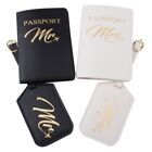 4pcs Portable Mr Mrs Travel Passport Card Cover with Luggage Tags Holder for Cas