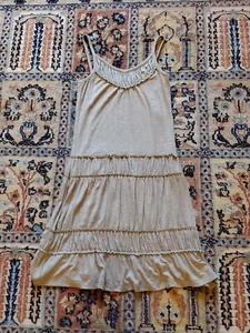 NWT DKNY gray tiered rayon knit sun dress size M - Picture 1 of 3
