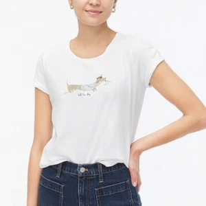 Camiseta de coleccionista gráfico J Crew Salty Dachshund NUEVA L, XL - Imagen 1 de 4