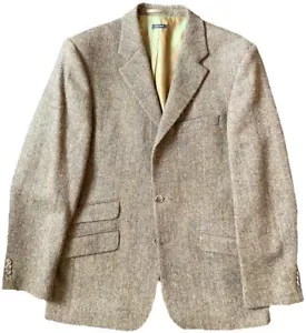 Peter Christian Bracken Brown Harris Tweed Suit 38R-40R - Picture 1 of 10