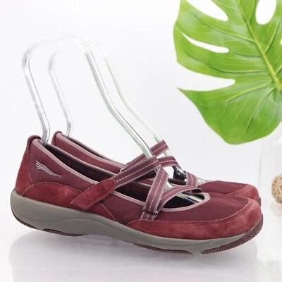 Dansko Women's Hilda Mary Jane Shoe Size 41 10.5 Burgundy Suede Flat Slip On - Image 1 of 4