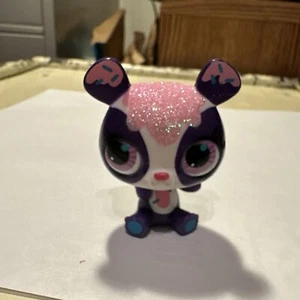 Littlest pet shop number 3031 purple and white panda with pink glare on head - Picture 1 of 5