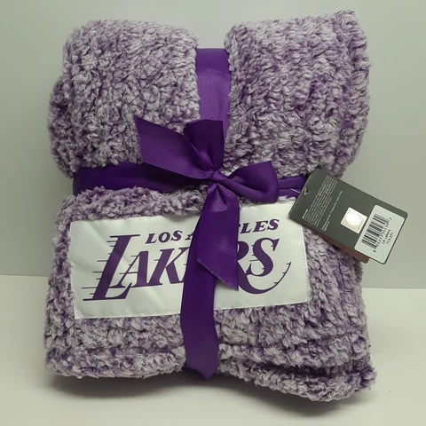 Los Angeles Lakers Frosty Fleece Throw Blanket 50"x60" New Purple Cover