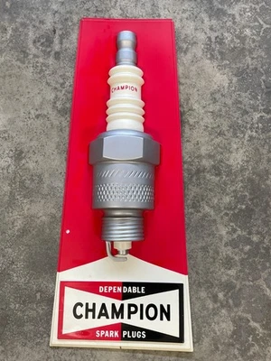 DE COLECCIÓN CHAMPION BUJÍAS EXHIBICIÓN PLÁSTICO SOPLADO SIGNO / 25" X 10" *LEER* Foto 1 de 4