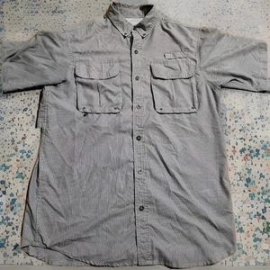 Camisa Bass Pro Shops Lg SS Gris Cuadros 360° Ventilada Pesca 42 X 28 - Imagen 1 de 11